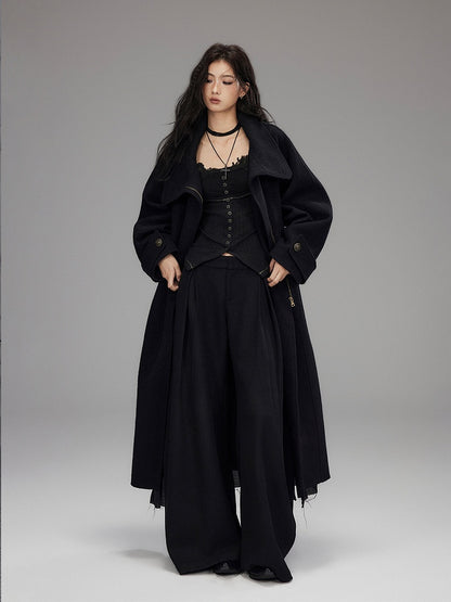 Slim-fitting Sleeve Black Decorated Long - Top Lace Knit