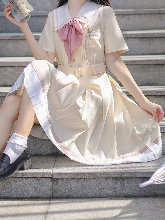 Rosa Schleifen Blume Weiße Brosche und