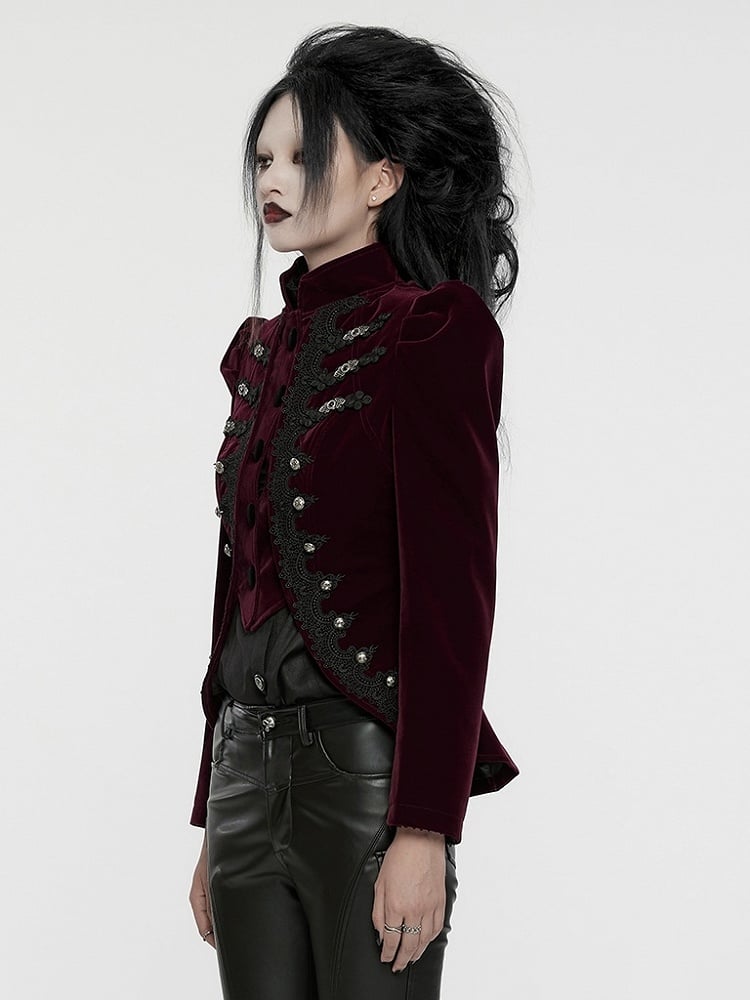 Gothic Chinese Style Coat Red