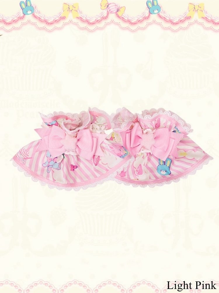 Lolita Cuffs Printed Pink/Dark Sweet Blue/Light Pink Wrist