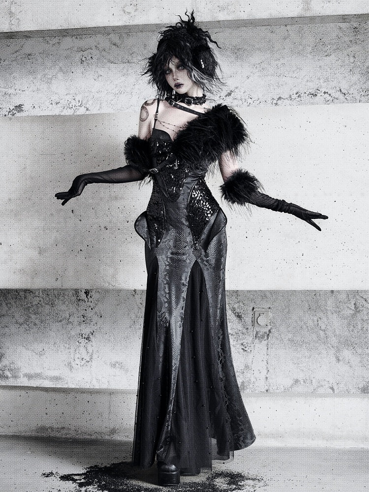 ブラックファンクスファーショール