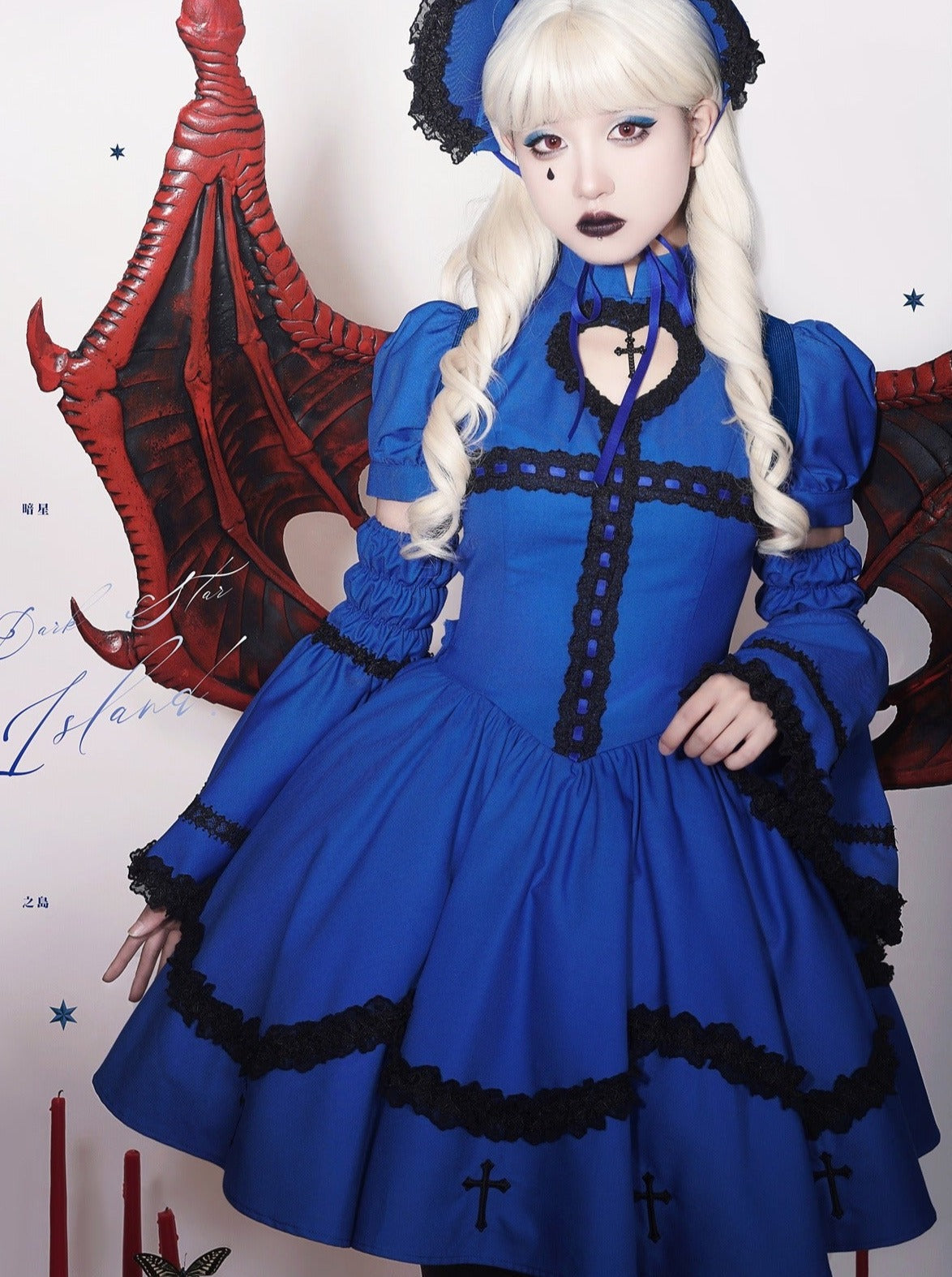 Subkultur Lolita Kleid Y2K Cross