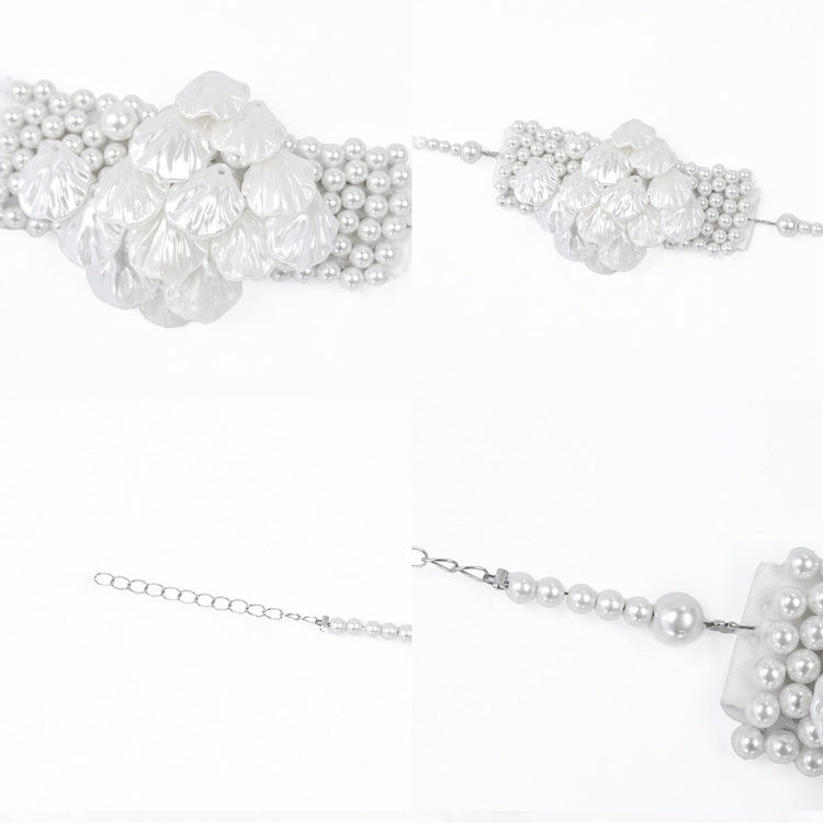 Artificial Pearls White Sea Bracelet Decorated Shells