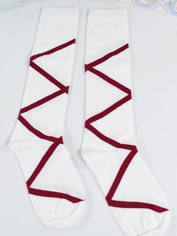 Crisscross-Band Calf Socks