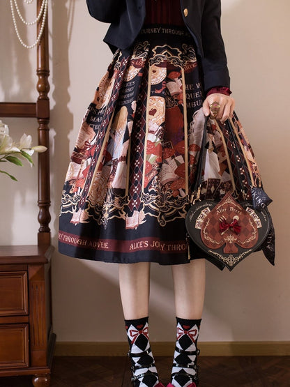 黒と赤のハート型ハンドバッグ