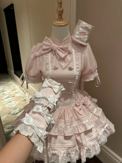 Pink Lace Wrist Cuffs Accessory - Cat Cake