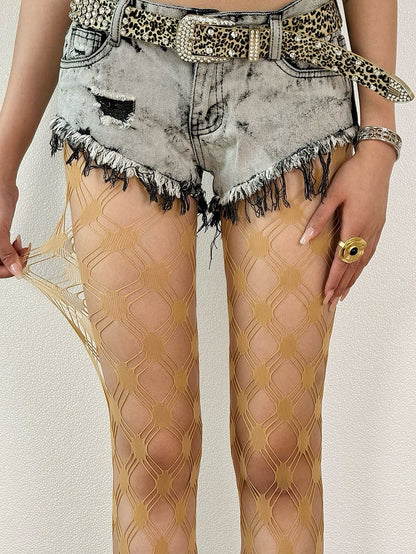 カットアウトデザイン パンクカラーオプション 5タイツ