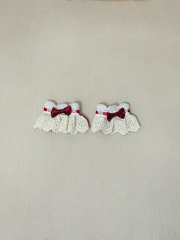 Handgelenk verzierte rote Manschetten mit Schleife