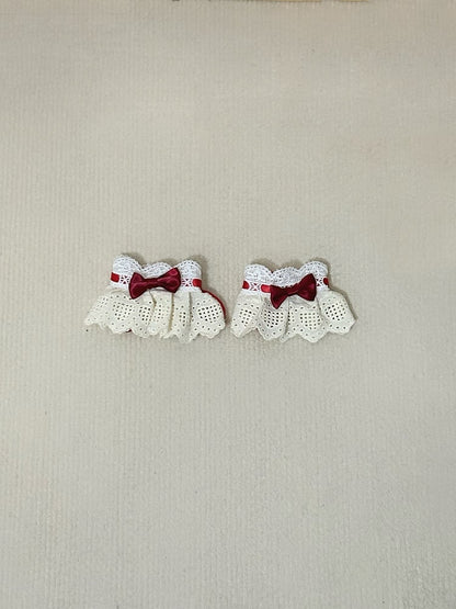 Handgelenk verzierte rote Manschetten mit Schleife