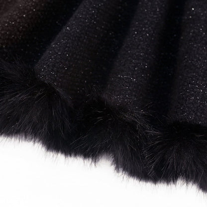 Furry Cape Kawaii Embroidery Dark With