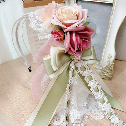 Rosette Design Bowknot Decorated KC