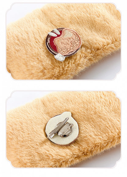 Yellow Plush Turkey Winter Leg Scarf