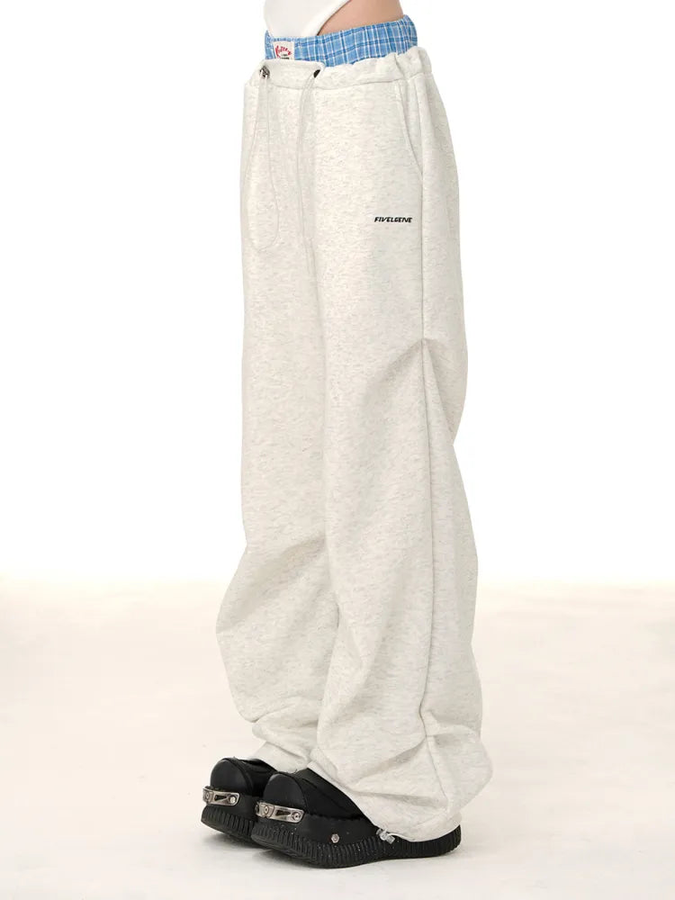 Blokette Hose Core Blue Waistband Grau/Dunkel Hell Kariert