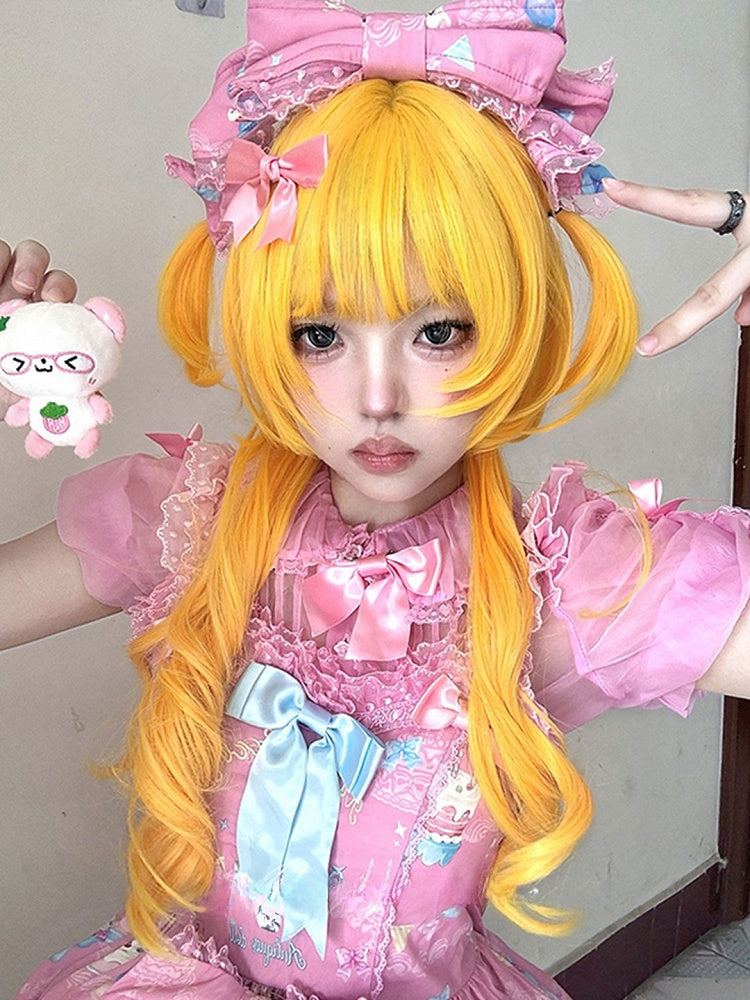 Wig Blonde Jellyfish 70cm Curly Haircut