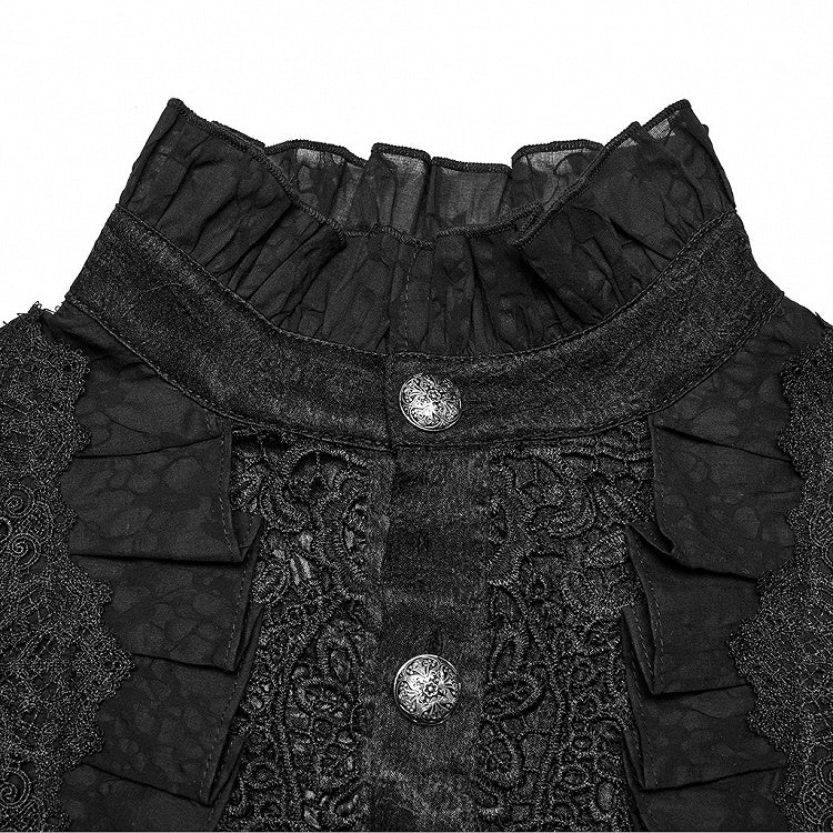 Gothic Black Shirt Glamorous Men's