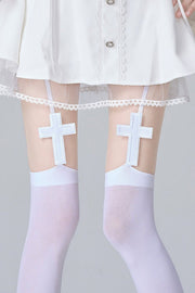 White cross and stocking upper detail