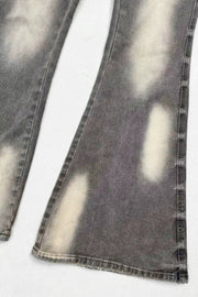 Faded finish on gray trouser legs