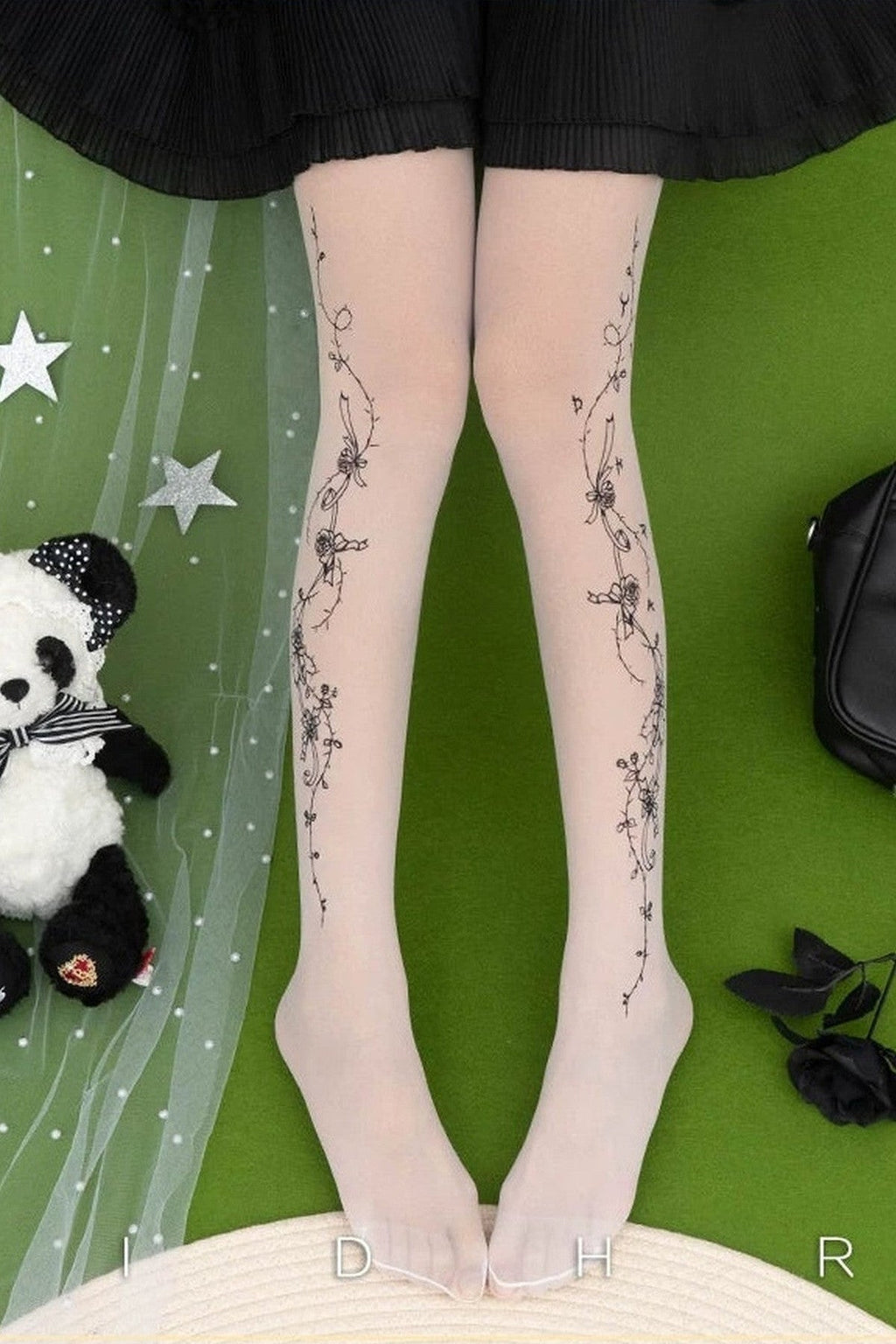 Rose Story Floral Patterned Tights