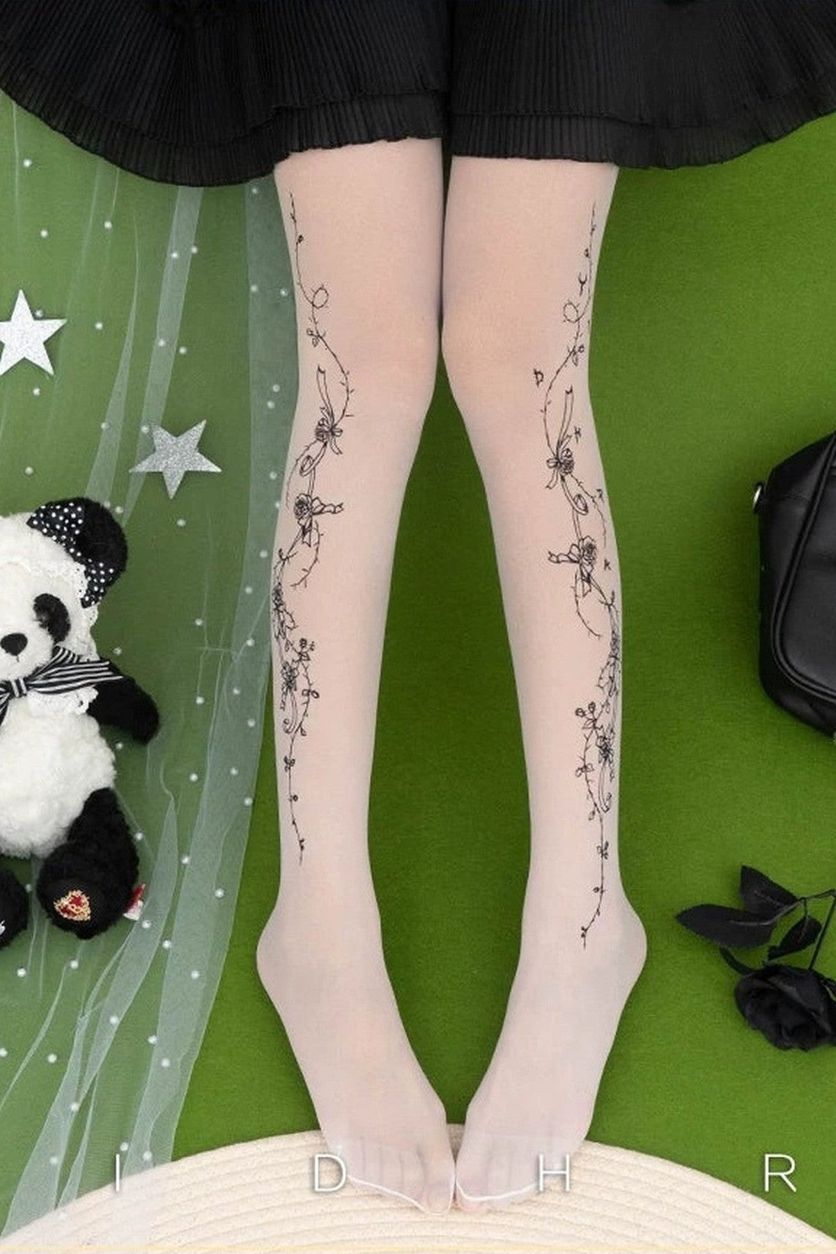 Rose Story Floral Patterned Tights