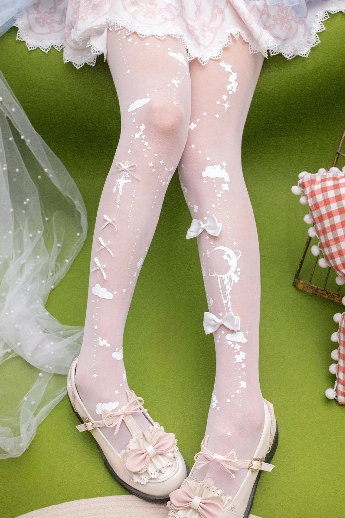 Celestial Ribbon Motif Tights