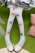 Alice Playing Card Patterned Tights
