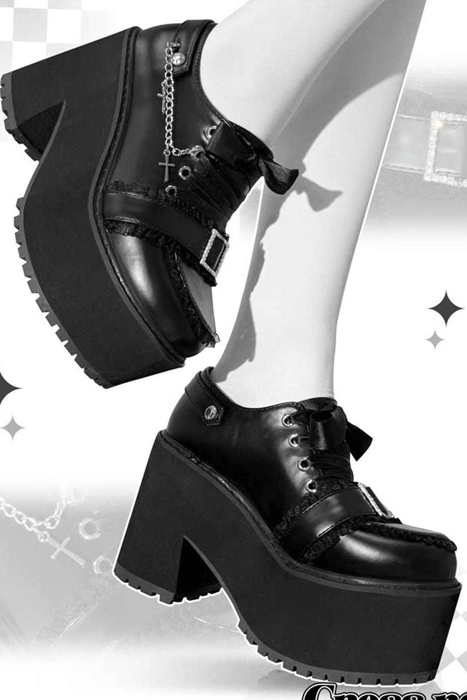 Cross Romance Platform Loafers Shoes