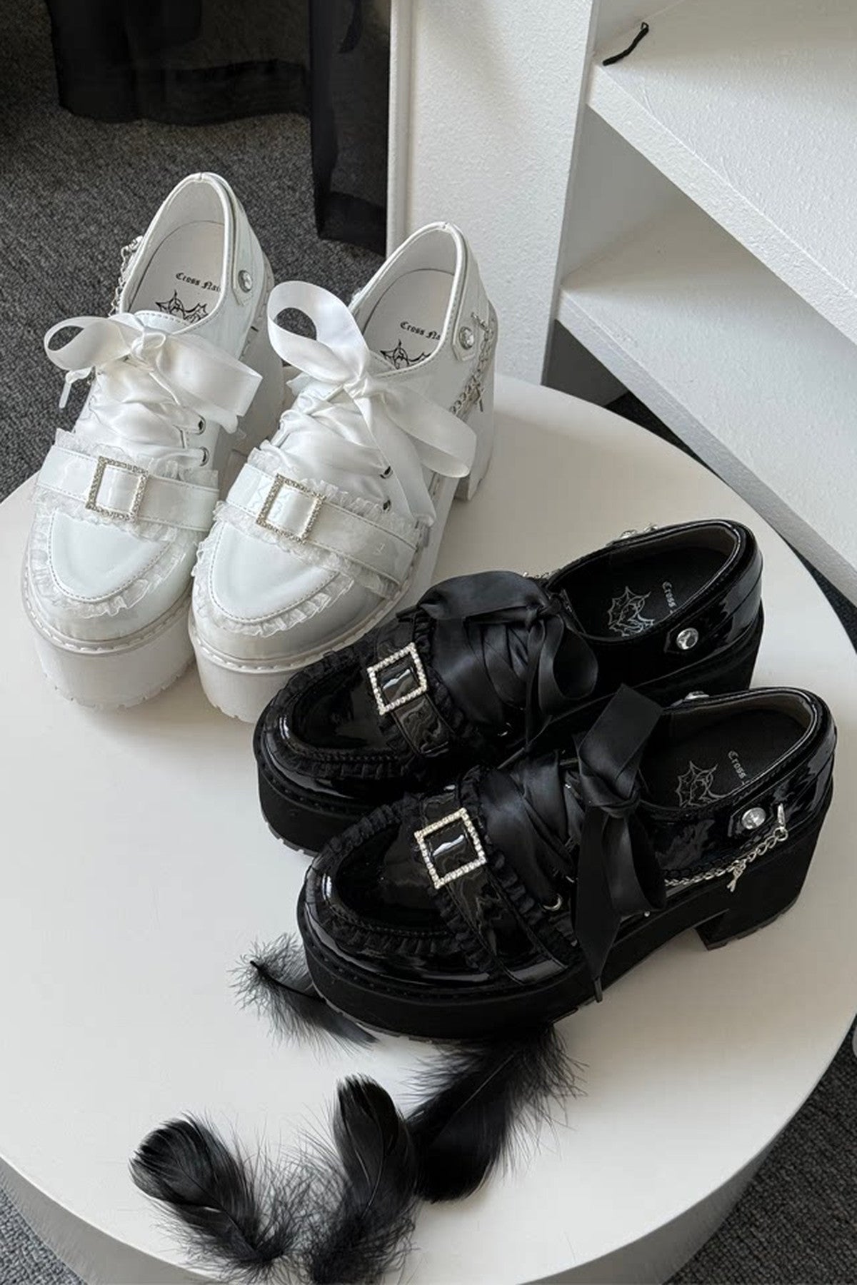 Cross Romance Platform Loafers Shoes