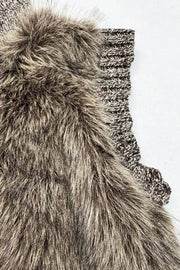 Fuzzy and knit texture close-up