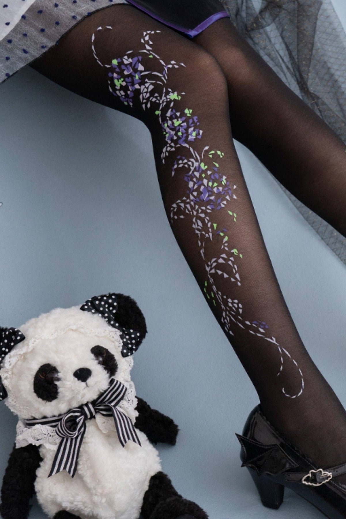 Starlit Jewel Floral Patterned Tights