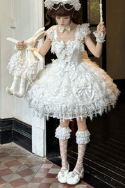 White JSK front and lace shoulder straps