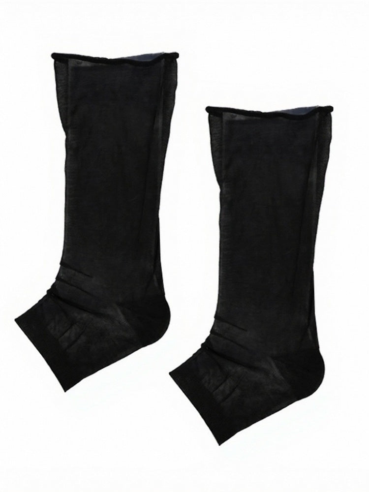 4-Color Solid Semi-sheer Half Palm Ankle Socks - ModaSwings