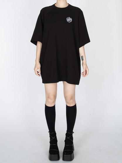 レッド/ブラック オーバーサイズ Tシャツ