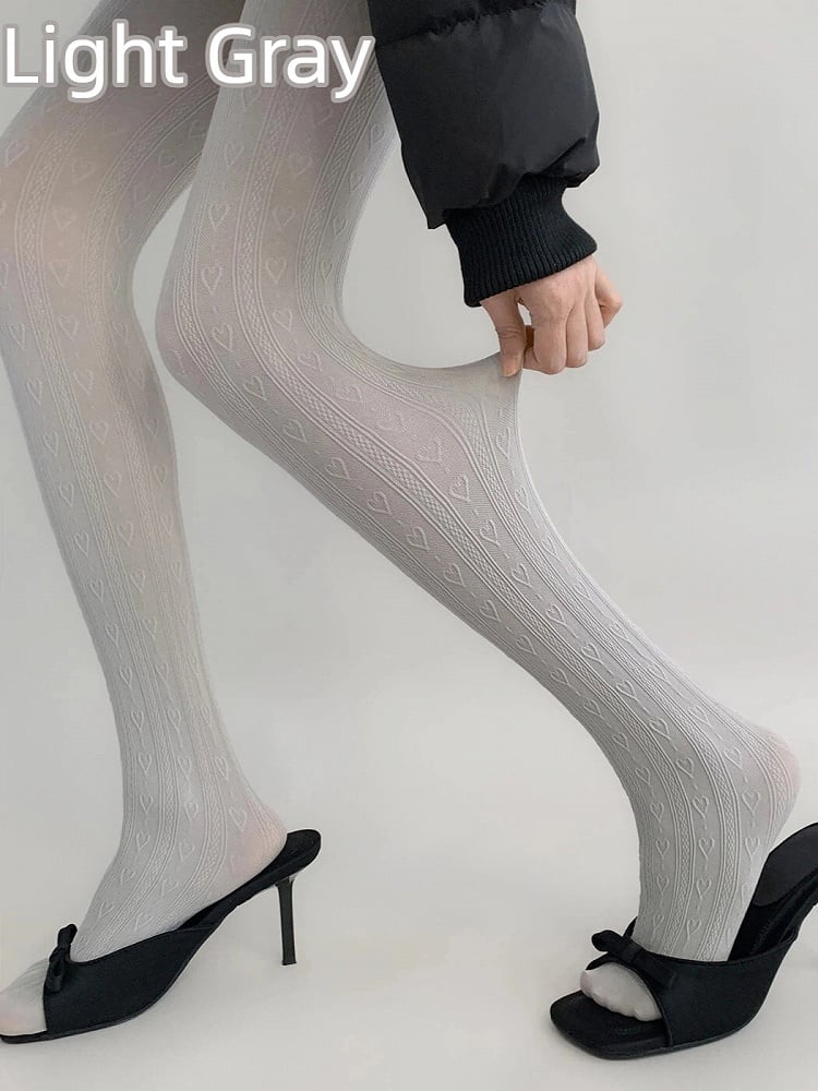 Pattern Tights (5 Colors) Knit Heart