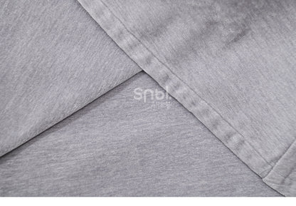 Graues Oberteil im Cheongsam-Stil mit Stehkragen und langen Ärmeln