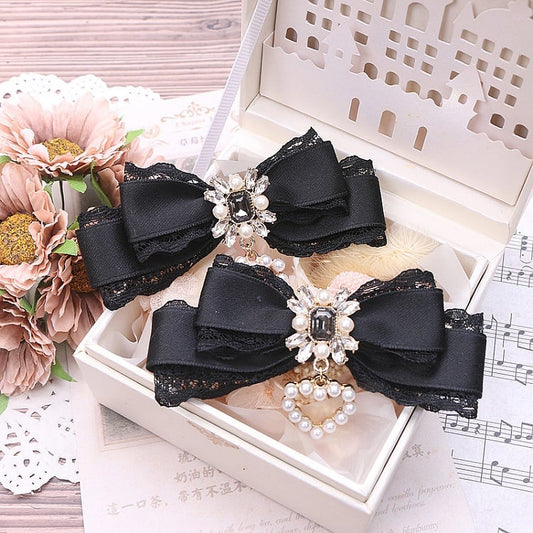 Rhinestone Color 4 Lace Options Kei Bowknot Jirai Hairclip