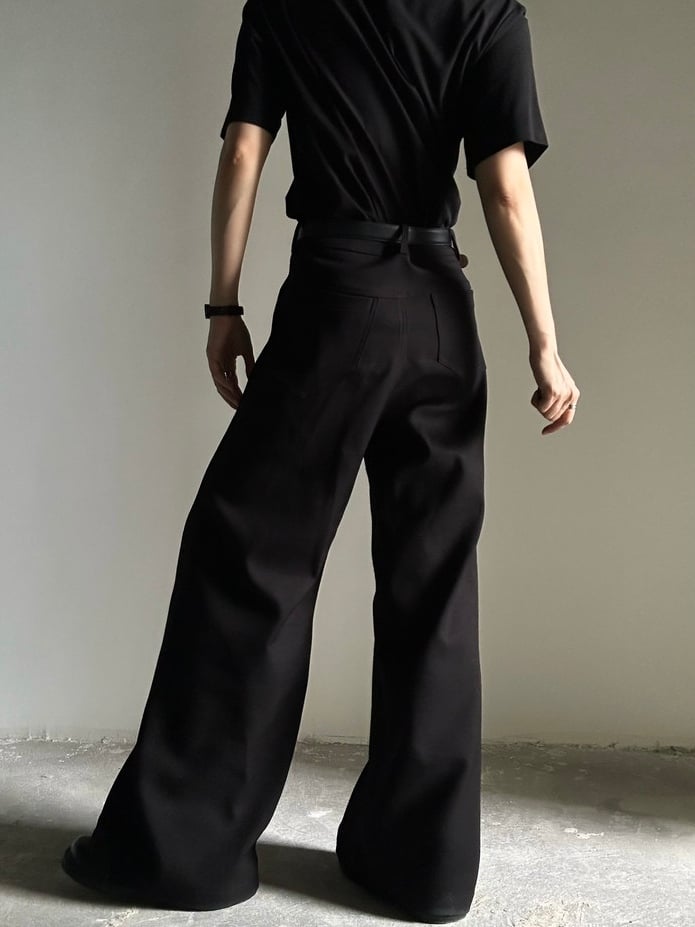 Wide-leg Black Style Pants Princely