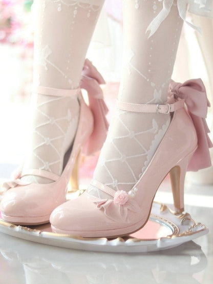 Sophisticated Heels Adornments Lolita Pink High - Leaf Rose