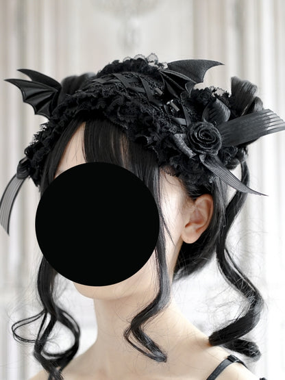 Bat Wing Gothic Little Black Hairclips