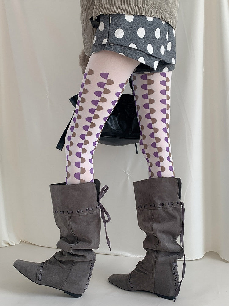 Polka-dot Two-Tone Colors) Tights (4