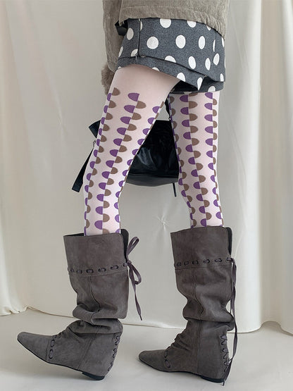 Polka-dot Two-Tone Colors) Tights (4