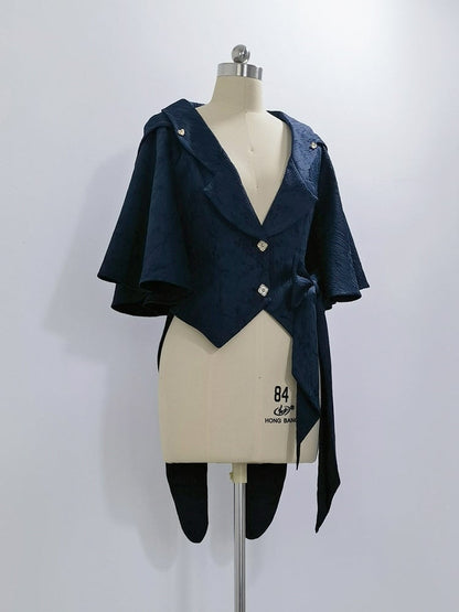 Fashion Ouji Oversized Lolita Blue Hooded Ears Jacket Bunny