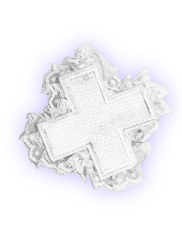 Black/White Cross Punk Hairclip