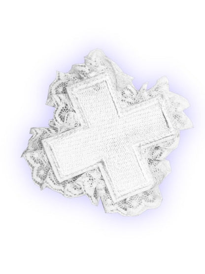 Black/White Cross Punk Hairclip