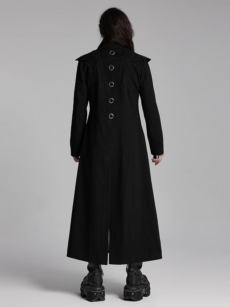 Black Men's Punk Visual Long Jacket