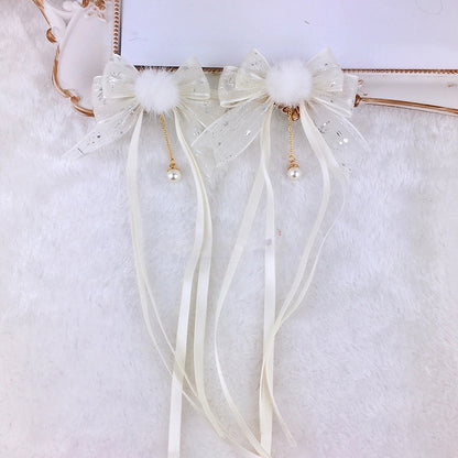 of 2 (Set Hair Starry Bow Fluffy Clips