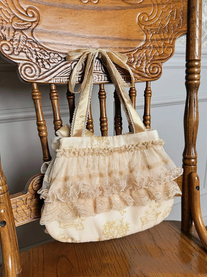 Black Silver Champagne Hand Bag /