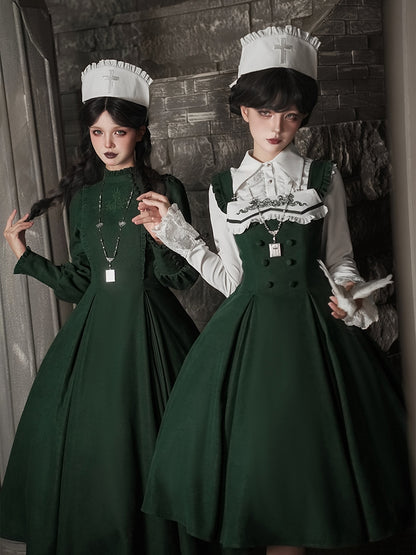 Cross Octopus Silver Necklace with Book Beaded and Pendant