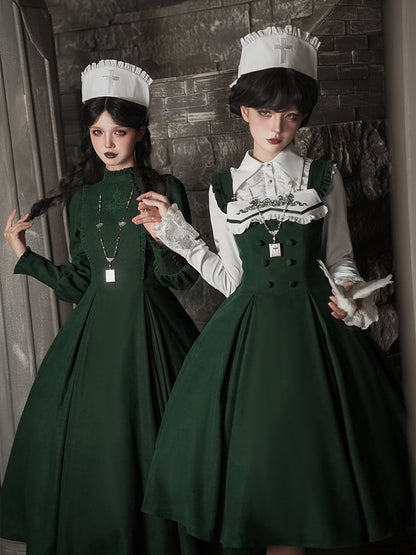 Cross Hat White Embroidery Nurse