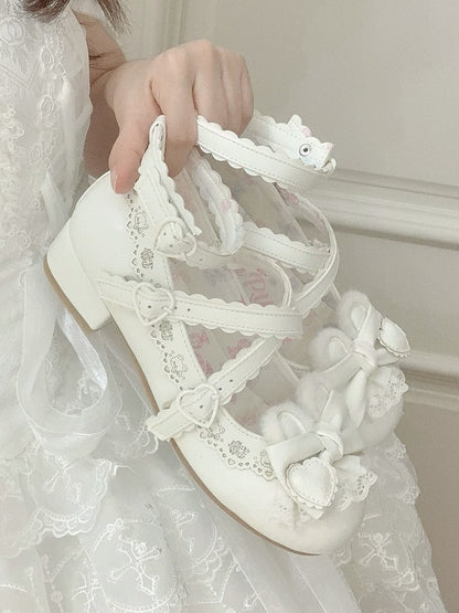 with Janes Straps Crisscross PU Mary White in Low-heel