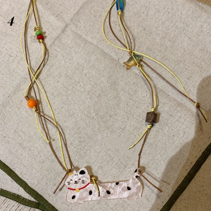 Y2K Süße Welpe und Katze Halskette